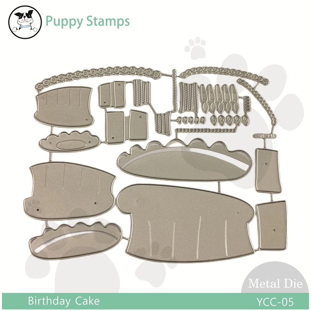 

Big Birthday Cake 2023 Arrivals Metal Cutting Dies Scrapbook Embossed Make Paper Card Album Diy Craft Template Decoration