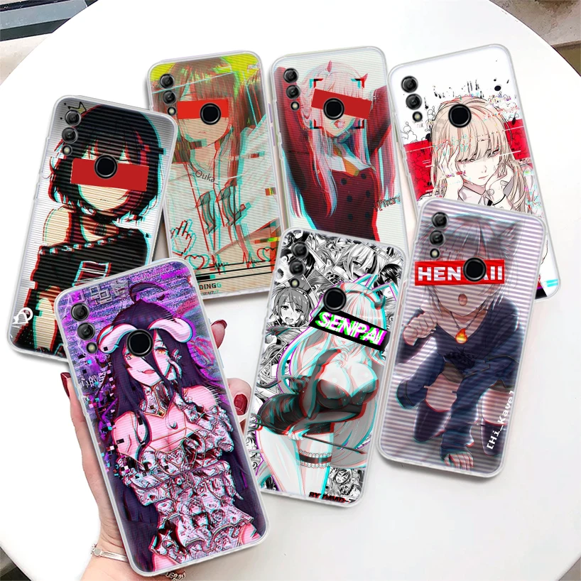 

LEWD Sad Girl Japanese Anime Coque Phone Case For Huawei Honor 8A 8S 8X 9X 10 Lite 9 20 Pro Y5 Y6 Y7 Y9S P Smart Z 2019 2021 Sof