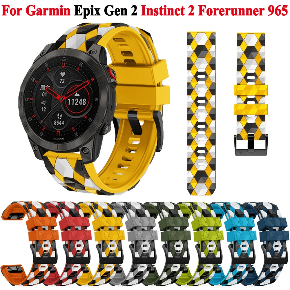 

Ремешок силиконовый для наручных часов Garmin S62 Epix Instinct 2 Forerunner 965 955 945 935