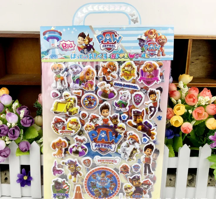 Новые патрули в виде собачьих лап пузырьки Мультяшные наклейки игрушки фигурки