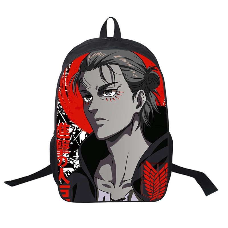

Attack on Titan Anime School Rucksack Chic 3d Print Backpacks Student Kawaii Backpack Zip Anti-theft Laptop Bag 2023 New Mochila