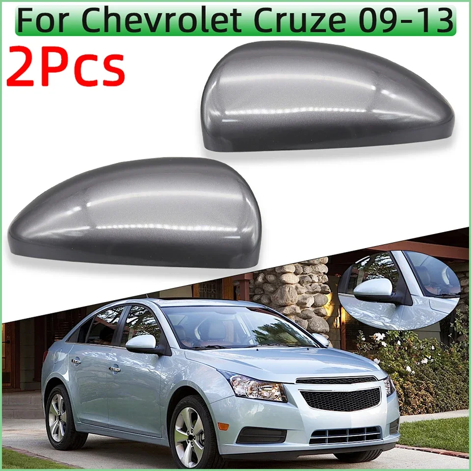 

2PCS Mirror Cap For Chevrolet Cruze 2009 2010 2011 2012 2013 Rearview Outer Door Cover Lid Wing Case Housing Shell Side Hood