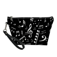 musical note print fashion makeup bag party travel lightweight toiletries organizer multifunctional female cosmetic bag