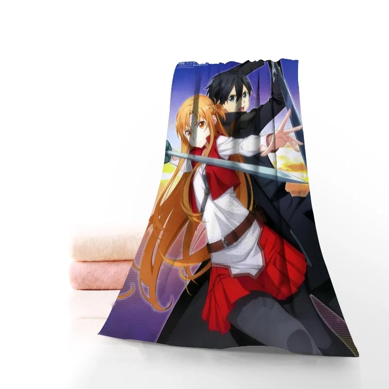 Sword Art Online Fashion настраиваемое полотенце из хлопка с рисунком лица/искусственная