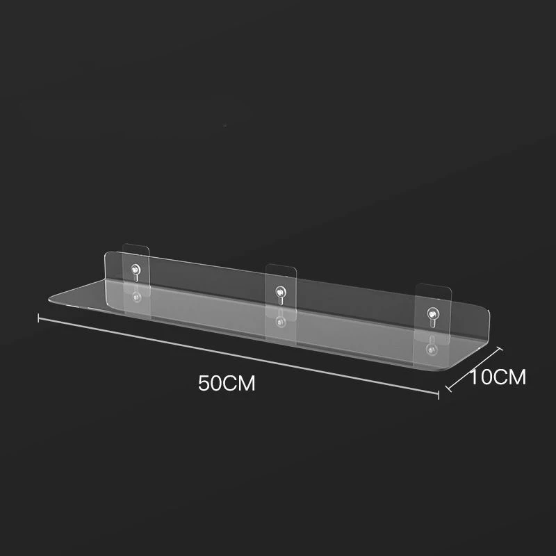 

Прозрачные акриловые полки для ванной и кухни 20-50 см