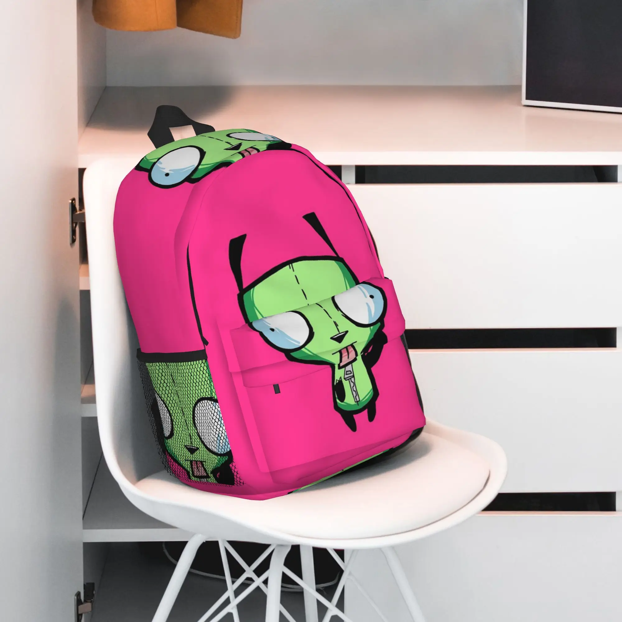 Фото Рюкзак Invader Zim Madness, горячая распродажа, вместительный рюкзак для мальчиков и девочек, сумка через плечо для мужчин и женщин, школьная сумка №4