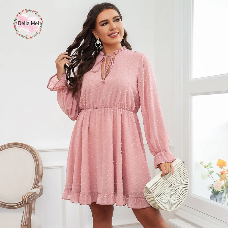 Женское шифоновое платье с длинным рукавом