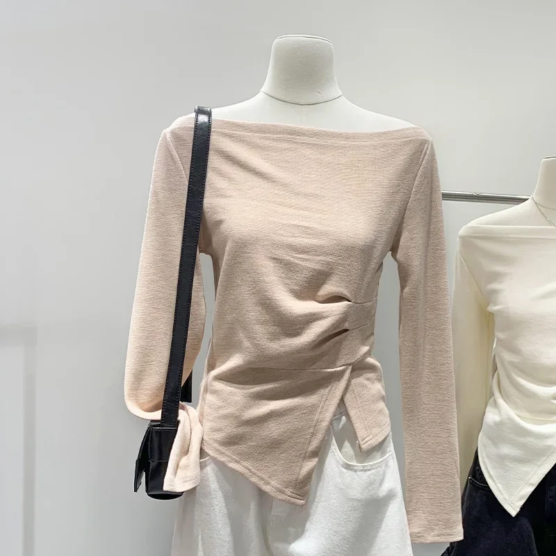 DXH-401-405 Топ во французском стиле женская футболка для похудения с открытыми