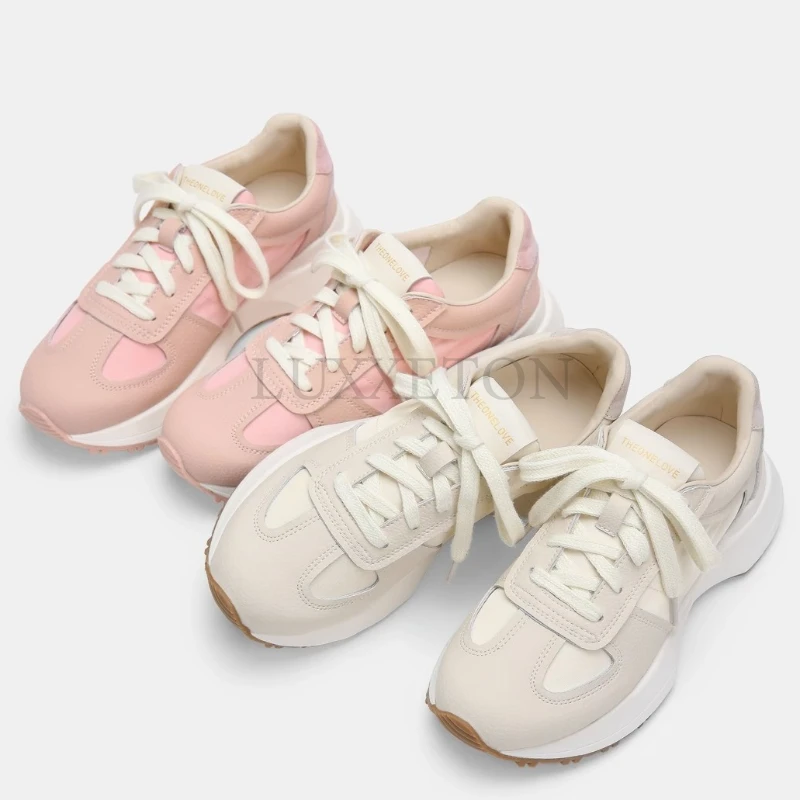 

Platform Comfortable Retro Casual Women Sports Shoes Tennis Women Vulcanized Shoes Thick Sole Shoes Lace up Dad Shoes