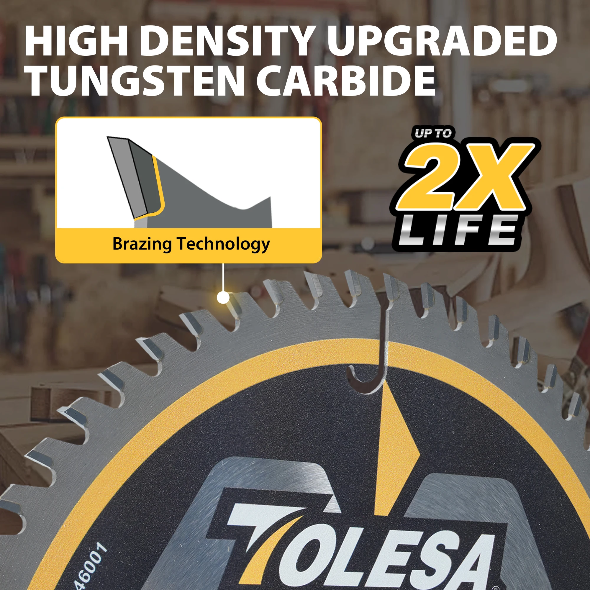 Пильные диски TOLESA 7-1/4 3 шт. 24/40/60 зубьев 5/8 дюйма для торцов ATB карбидные зубья