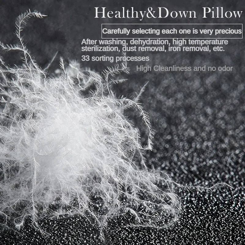 95% подушка из гусиного пуха белая хлопковая наволочка Прямоугольная для спальни
