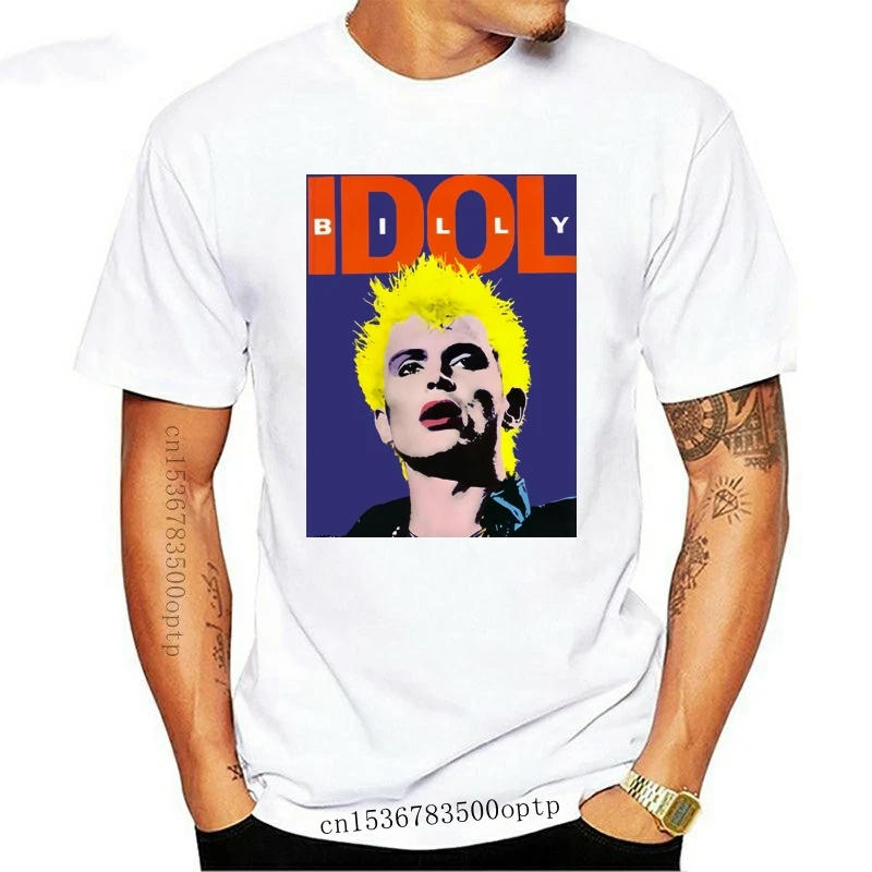 

Camiseta negra de algodón para hombre, ropa cómoda de Billy Idol 2, talla S-3XL, nueva