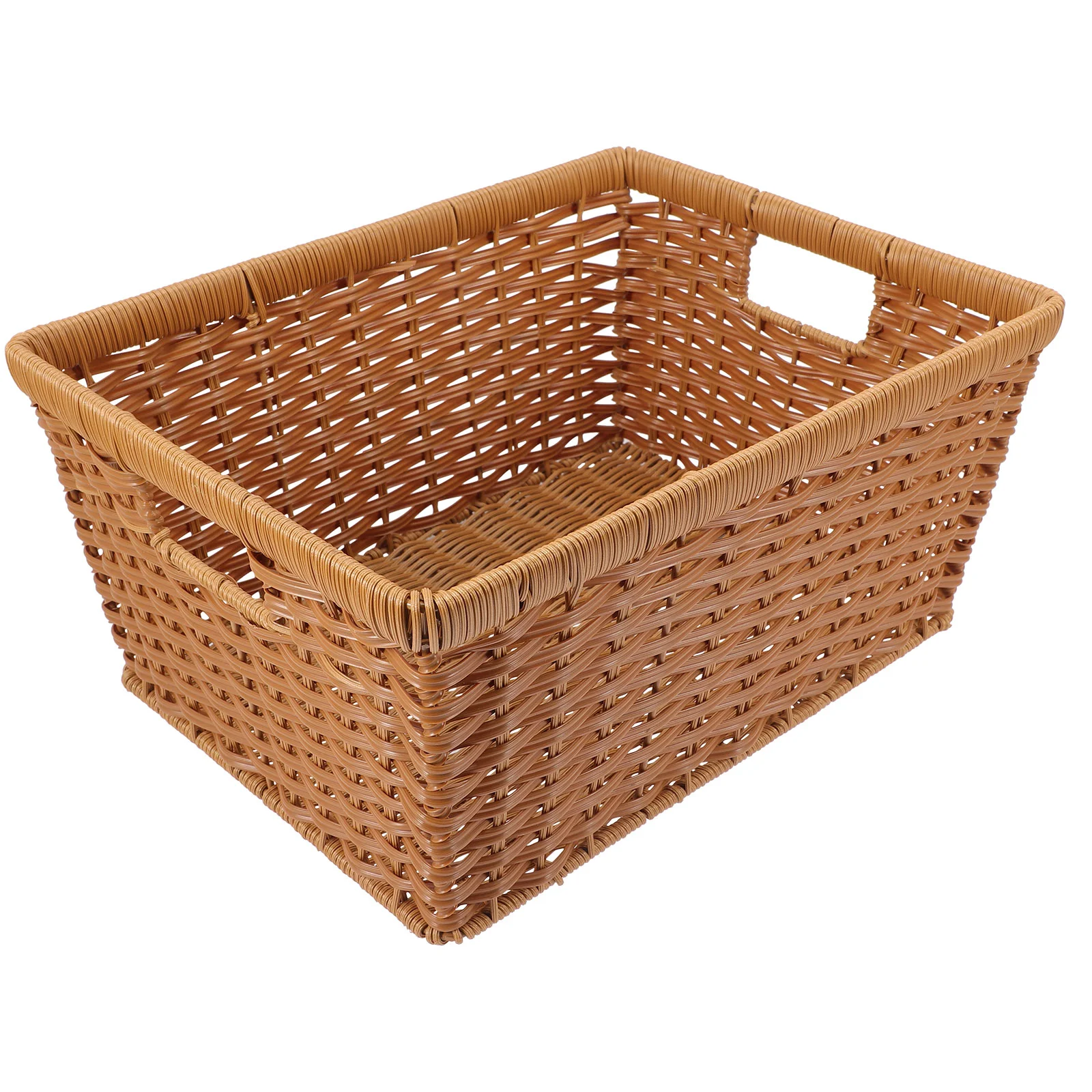 

Basket Storage Wicker Woven Rattan Bread Serving Laundry Bin Fruit Seagrass Sundries Box Water Hyacinth Shelf Willow Handwoven