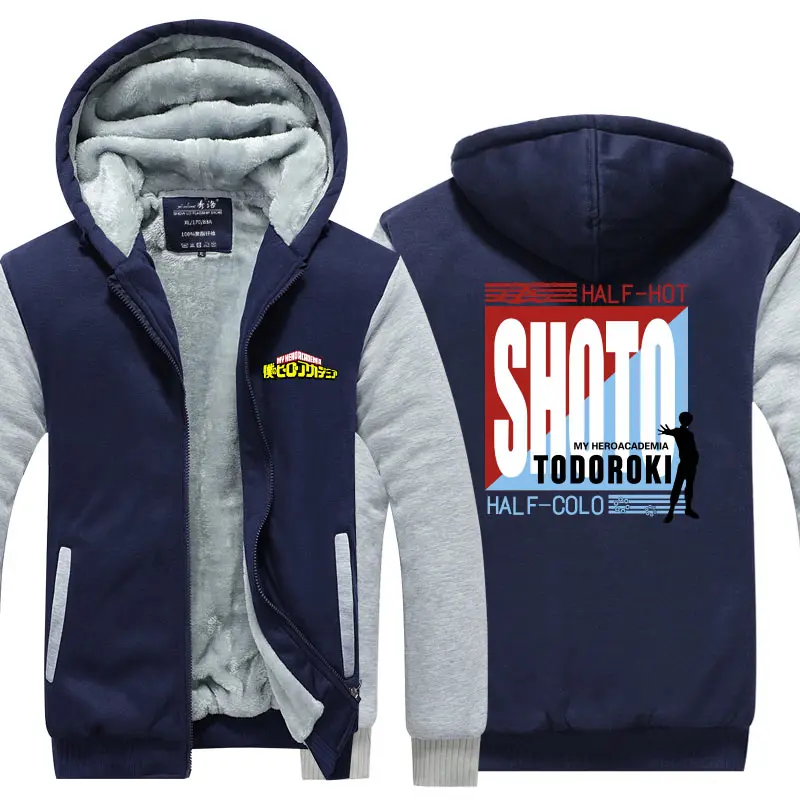 Anime My Hero Academia Hoodies Coat Cool Shoto Todoroki Bakugou Deku Pullover Hooded Sweatshirt Patchwork WomenLong Sleeve Tops