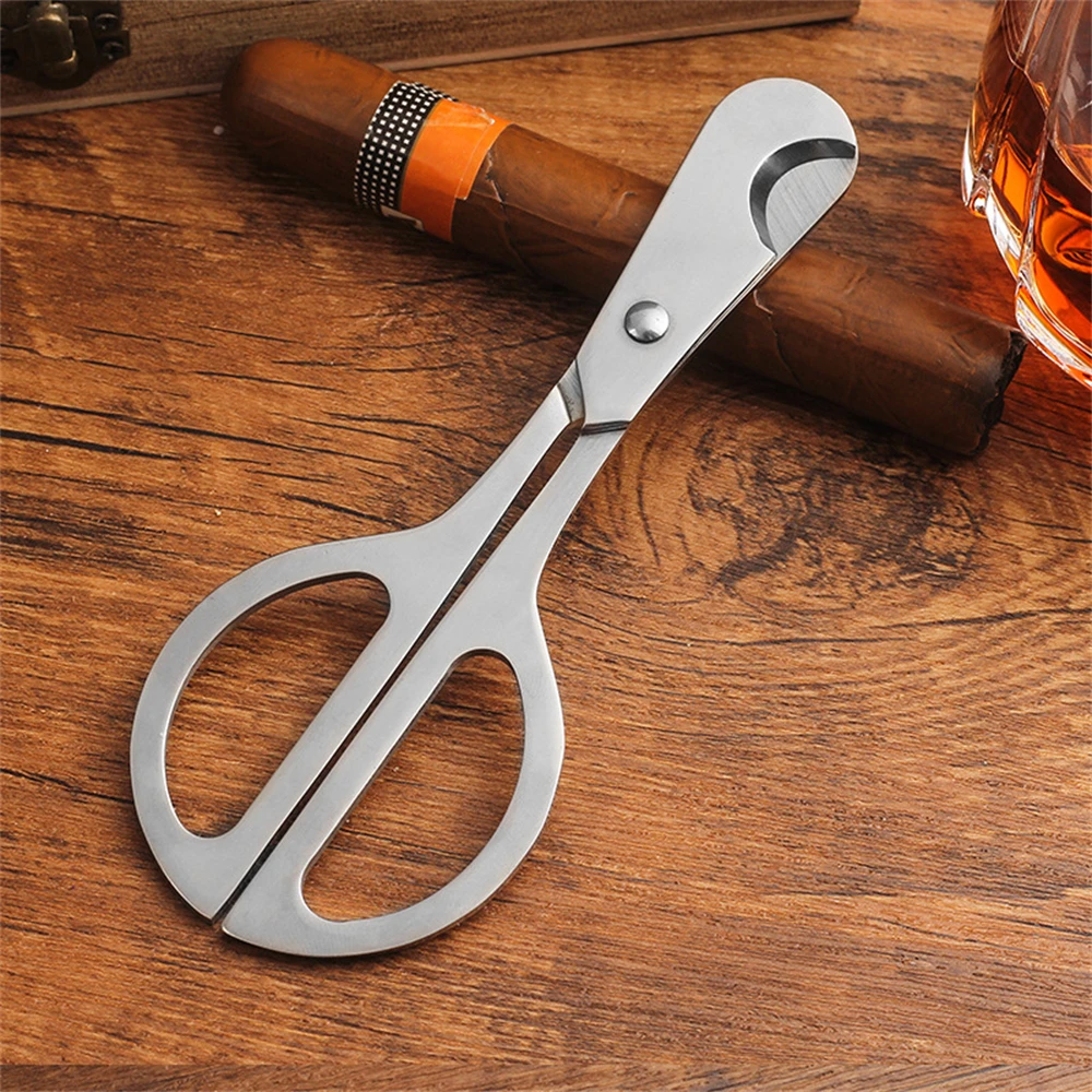 

Stainless Steel Cigar Scissors Double Blades Cigar Cut Guillotine for Cigars within 16MM Cuban Charuto Accessories