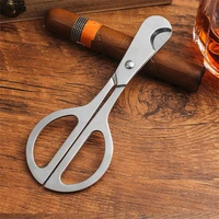 stainless steel cigar scissors double blades cigar cut guillotine for cigars within 16mm cuban charuto accessories