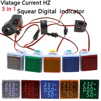 3 in 1 ac 60500v digital voltmeter ammeter hz hertz frequency meter current voltage indicator tester amp signal light led 22mm