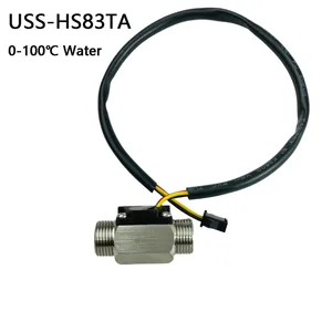 HS83TA Brass/Stainless Steel 304 Hall Effect Water Flow Sensor 1-20L/M G3/8" Turbine Flowmeter for Dosage Controller Irrigation