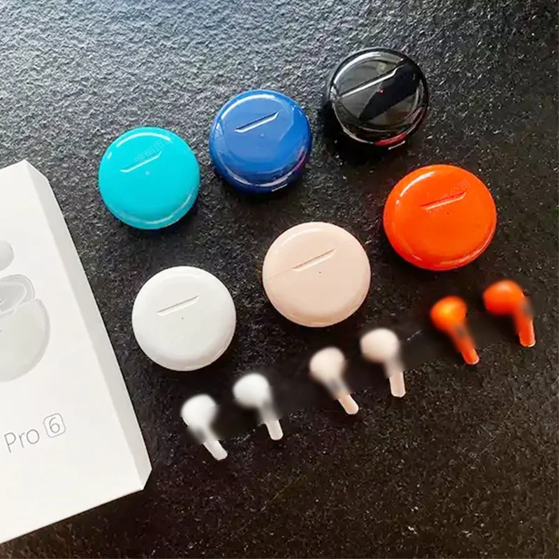 

Спортивные Беспроводные наушники Pro6, Bluetooth 5,0 TWS, настоящие Беспроводные наушники с сенсорным управлением и стереозвуком