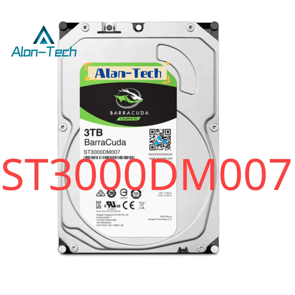 Жесткий диск для Sea-gate ST3000DM007, 3 ТБ HDD, жесткий диск Seagate HDD 7200 об/мин SATA 256 Мб, жесткий диск 3,5 дюйма