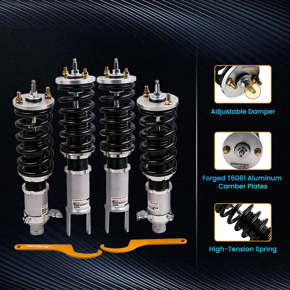 

Демпфер с 24 уровнями, регулируемое опускание Coilover для Acura Integra 1990-1993 DA DB Street для Civic CRX 1988-91 EE EF EC, передний и задний