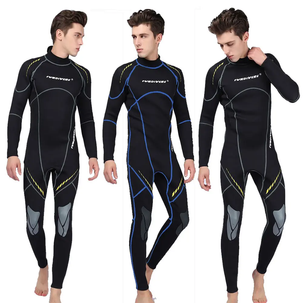 

Мужская Неопреновая купальная одежда 3 мм, купальник для подводного плавания, теплые гидрокостюмы, полный костюм, оборудование для плавания, серфинга, каякинга