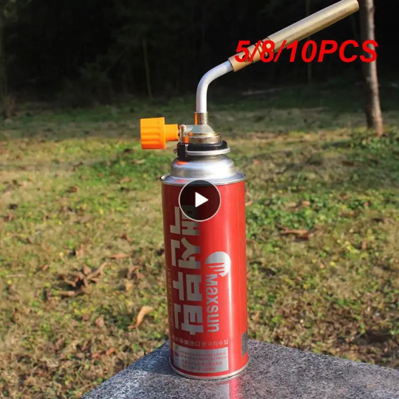

5/8/10PCS Spray Gun High Temperature Stainless Steel Flame Gun Nozzle Reliable Portable Barbecue Single-tube Outdoor Barbecue