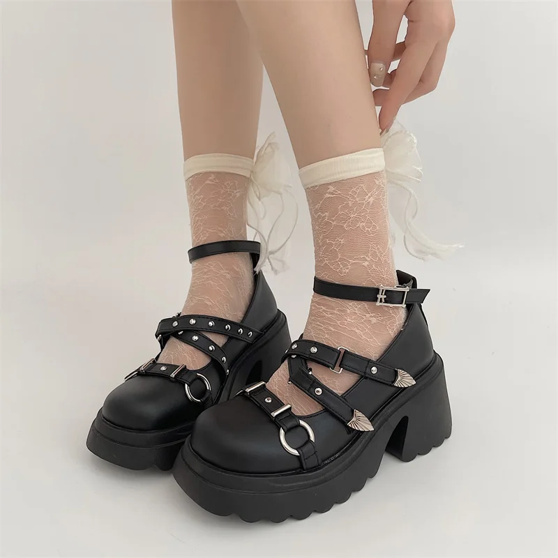 

Женские кожаные сандалии с круглым носком, на квадратном каблуке