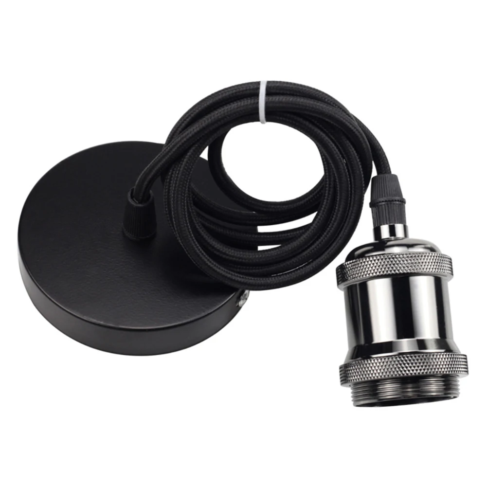 

E27 Cafe Hanging Easy Install Hotel With Cable Pendant Socket Vintage Bar DIY Lamp Holder Ceiling Mount Industrial Style Home