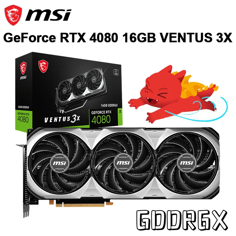 

Видеокарта MSI GeForce RTX 4080 16 Гб VENTUS 3X GDDR6X 256bit GPU поддержка AMD Intel Desktop CPU материнская плата графическая карта Новинка