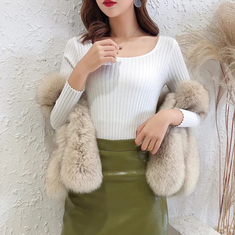 YuooMuoo Женский Облегающий Вязаный Топ Эластичный Пуловер С Длинными Рукавами