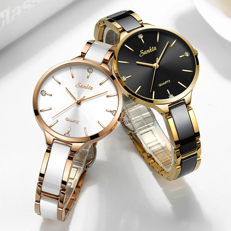 

SMVPSUNKTA Luxury Gift Crystal Watch Women Waterproof Rose Gold Steel Strap Ladies Wrist Watches Top Brand Clock Relogio Feminin