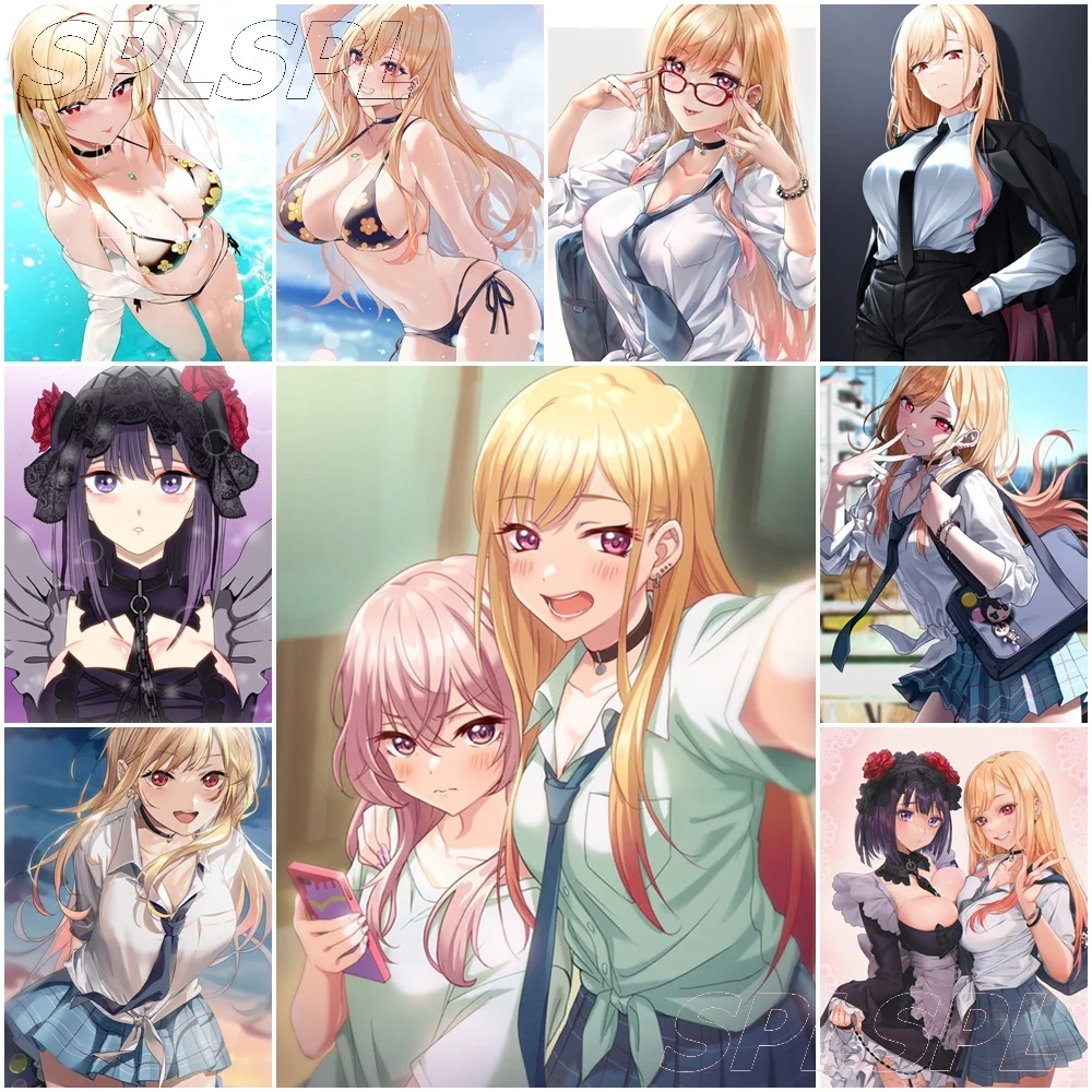 

Kitagawa Marin Diamond Painting Anime My Dress-Up Darling Diy Diamond Embroidery Cross Stitch Kits Mosaic Art Home Decor Gifts