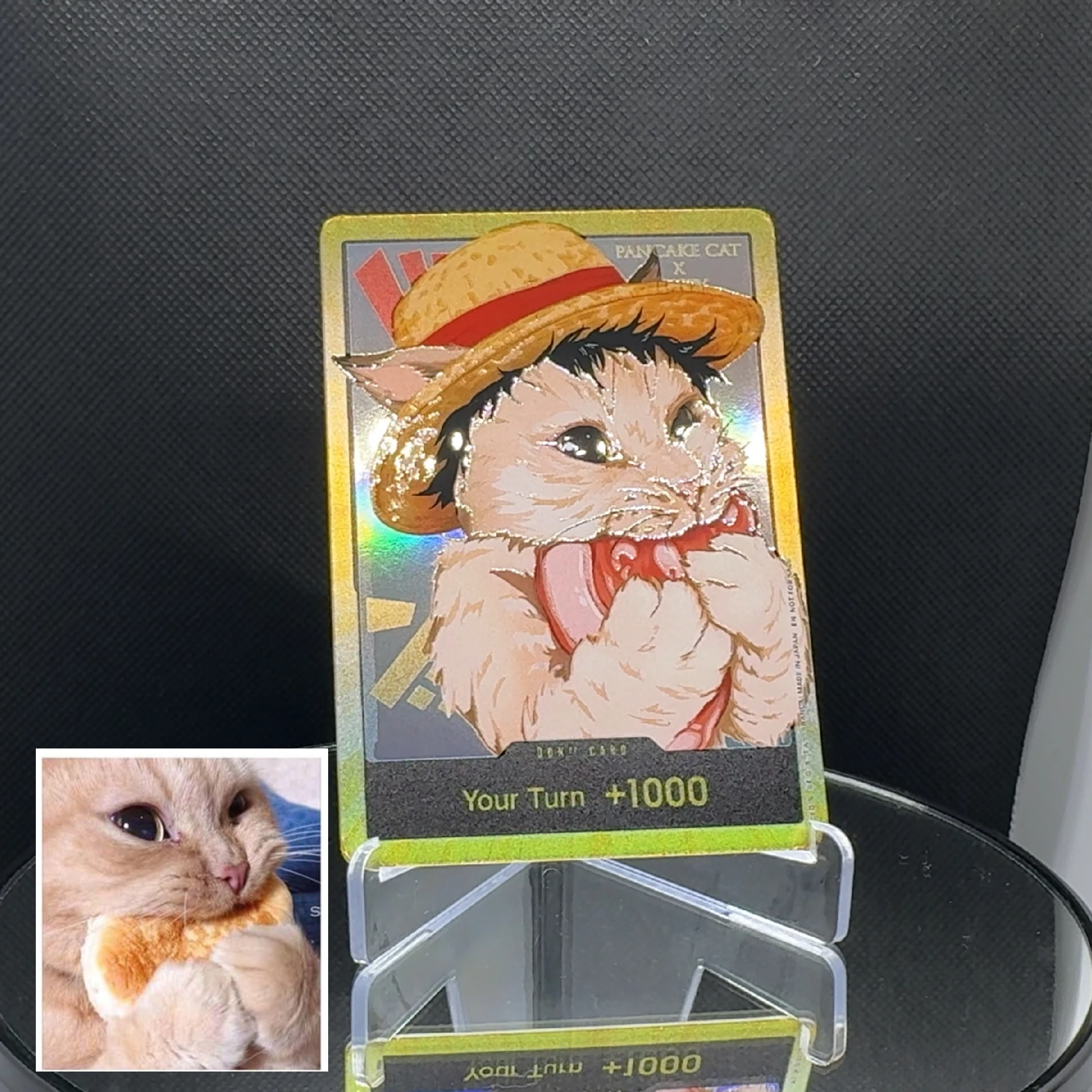 Фото One Piece TCG OPCG English DON card Cat Luffy Zoro Sanji Chopper Robin Franky Ace Buggy Doflamingo Law Домашняя карта Proxy Don Card №2