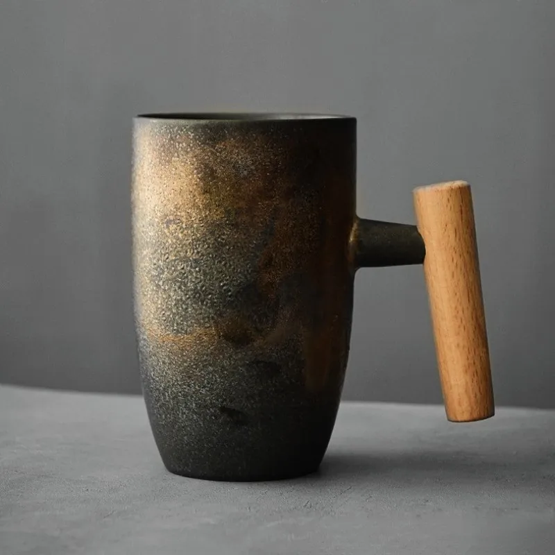 

Vintage Ceramic Mug Coffee Cup Creative Simple Stoneware Ceramic Office Water Cup Japanese Frosted Mug Cups Mugs Drinkware Bar