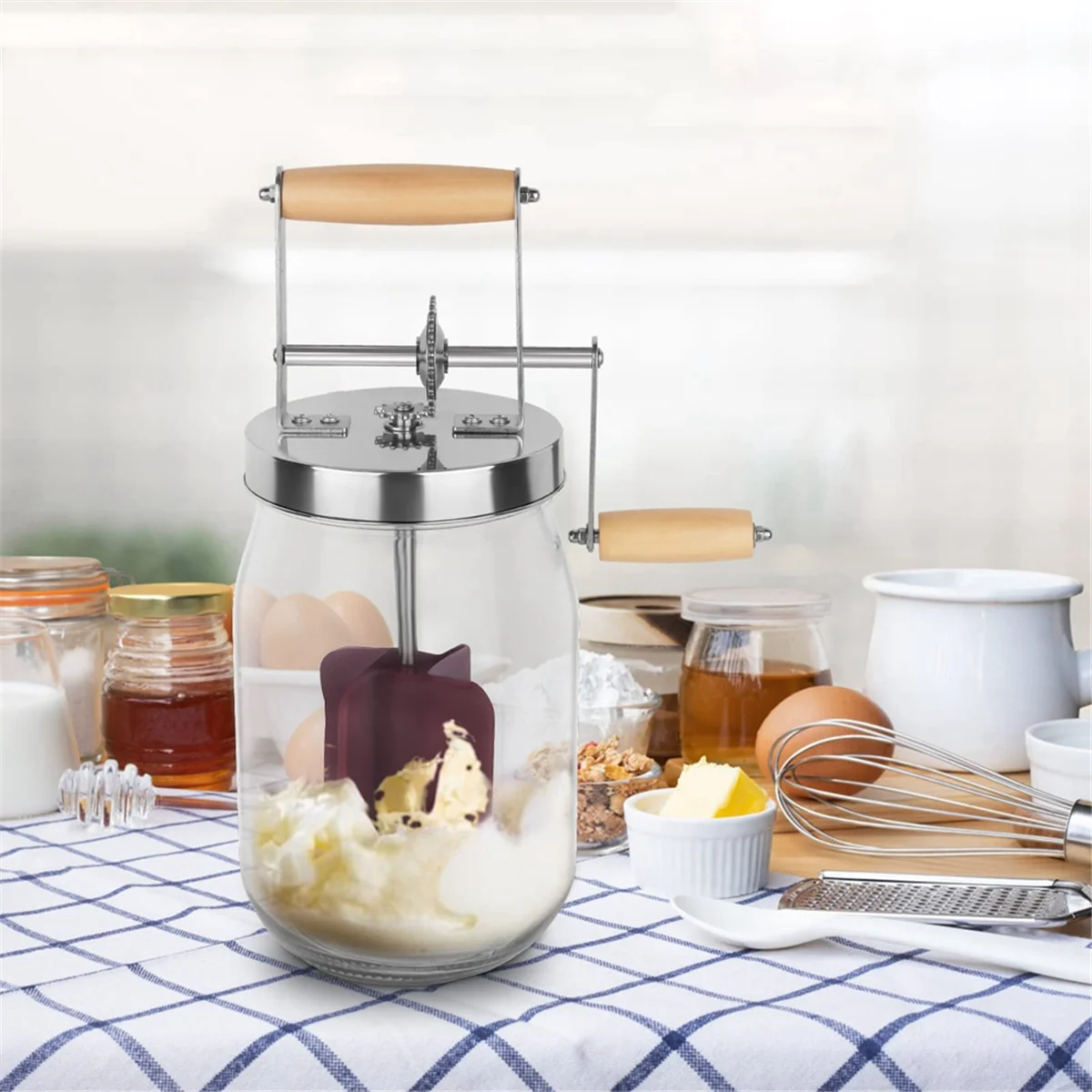 1 5 литров ручная масловарка-деревянная ручка-шейкеры из нержавеющей стали