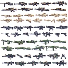 Креативные аксессуары, печатный пулемет, винтовка, подставка, снайперский солдат, фигурка, часть блока, армия, MOC, кирпичная модель, игрушка