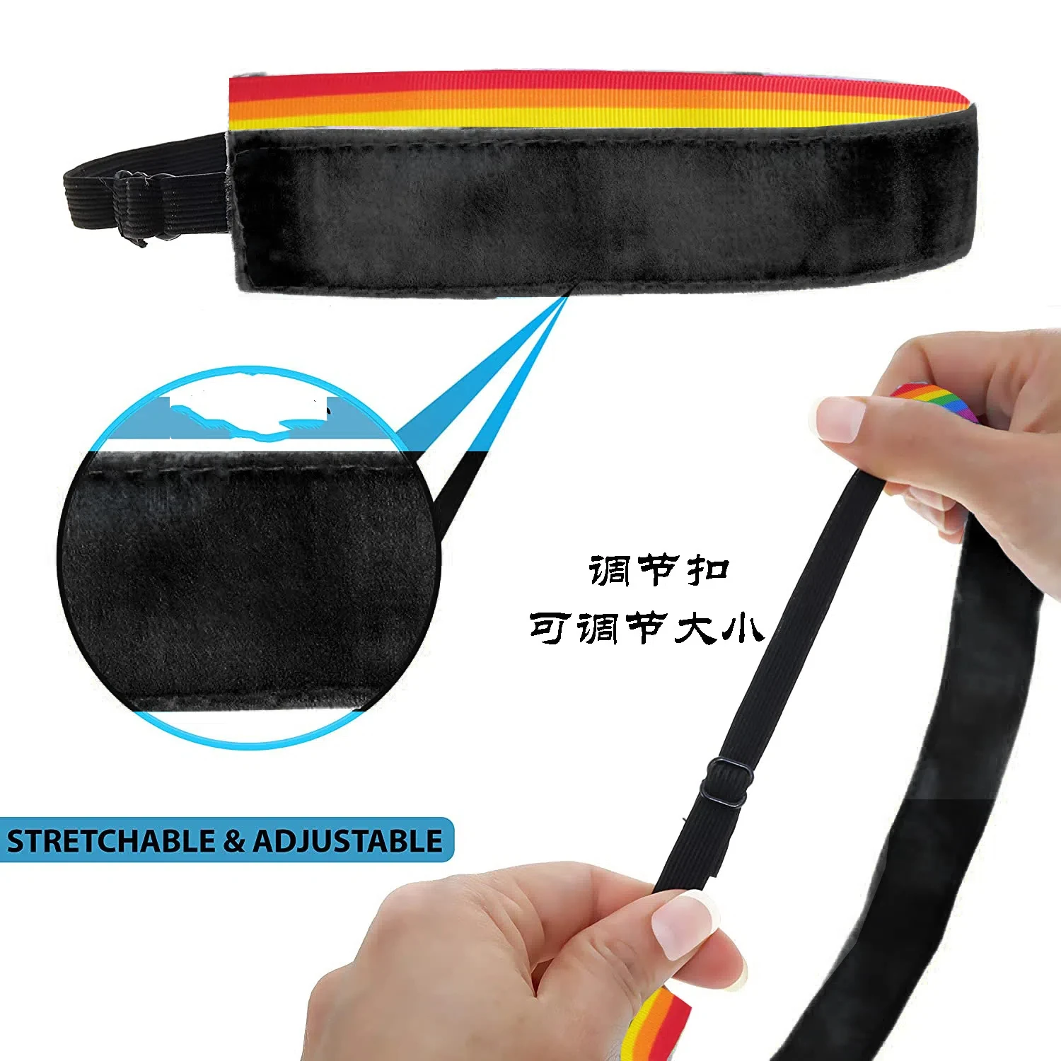 Повязки на голову Pride Rainbow для девочек нескользящие повязки волос эластичные