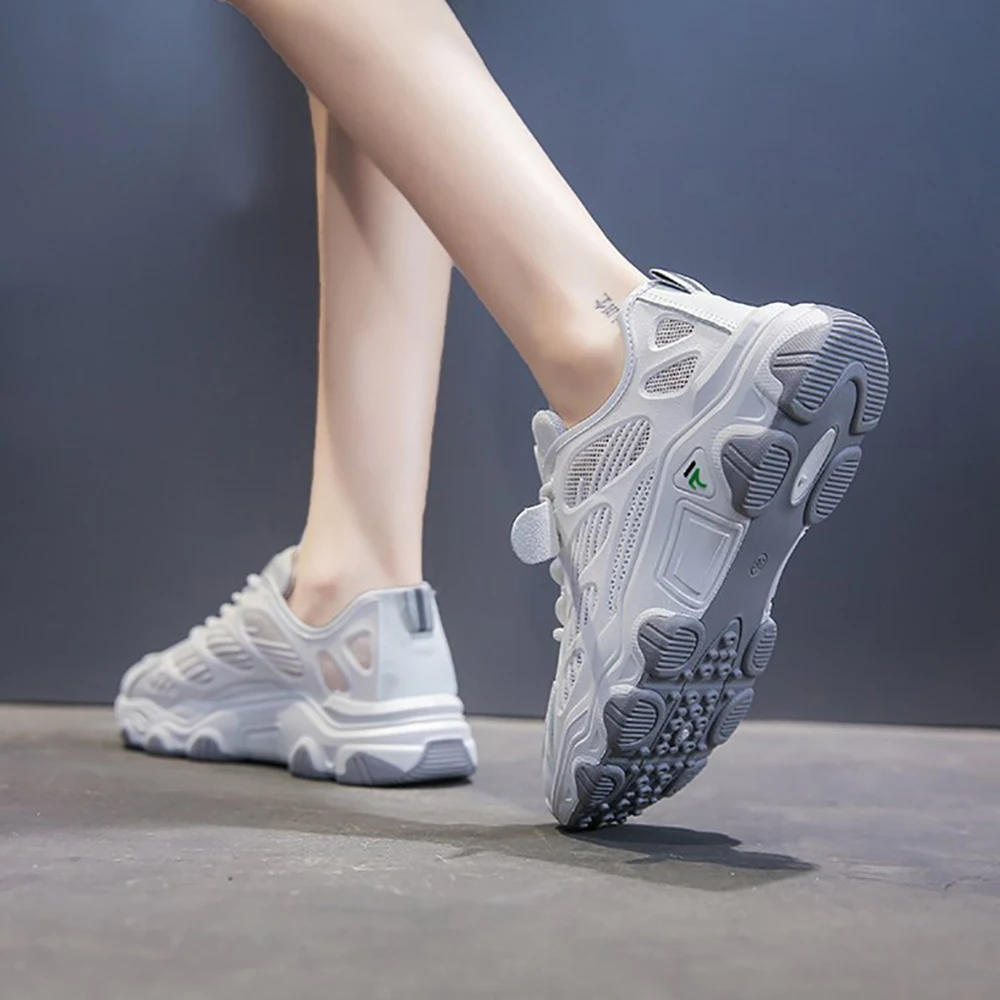 2023 Summer New Casual Old Daddy Shoes Ins Trend Breathable Mesh Surface Flat Heel Student Sneakers Women Shoes