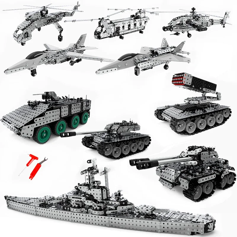 3D металлический строительный блок механический сборочный набор детская