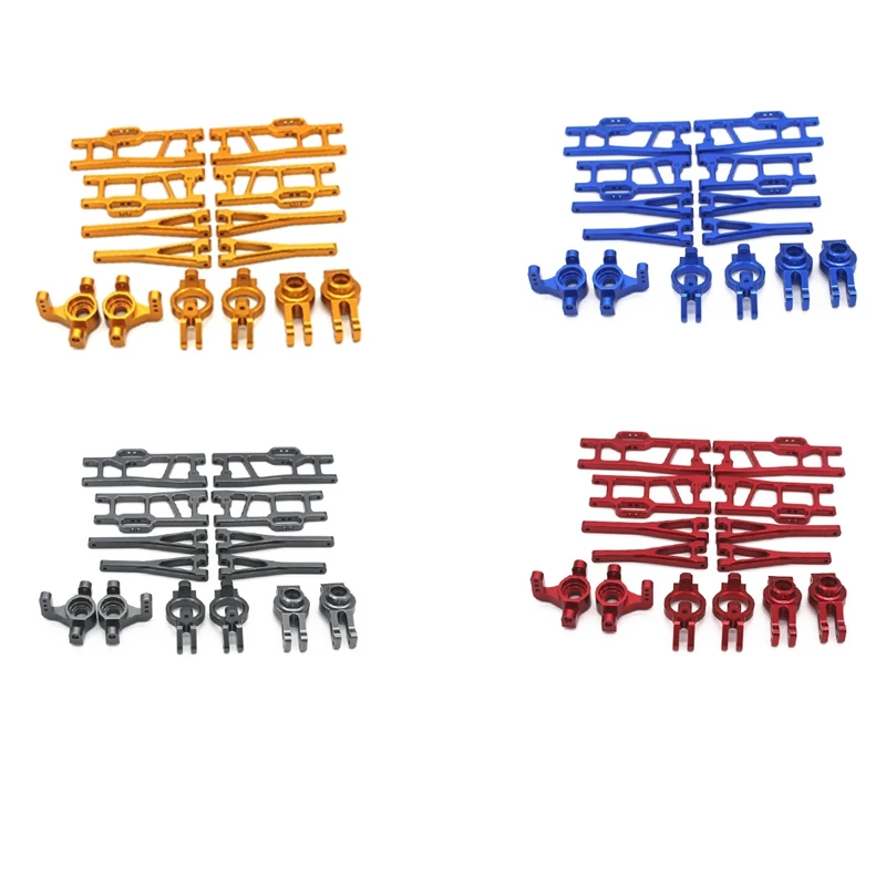 

Metal Upgrade Accessories Set Steering Block Hub Carrier Suspension Arm For Wltoys 104009 12402-A RC Car Parts