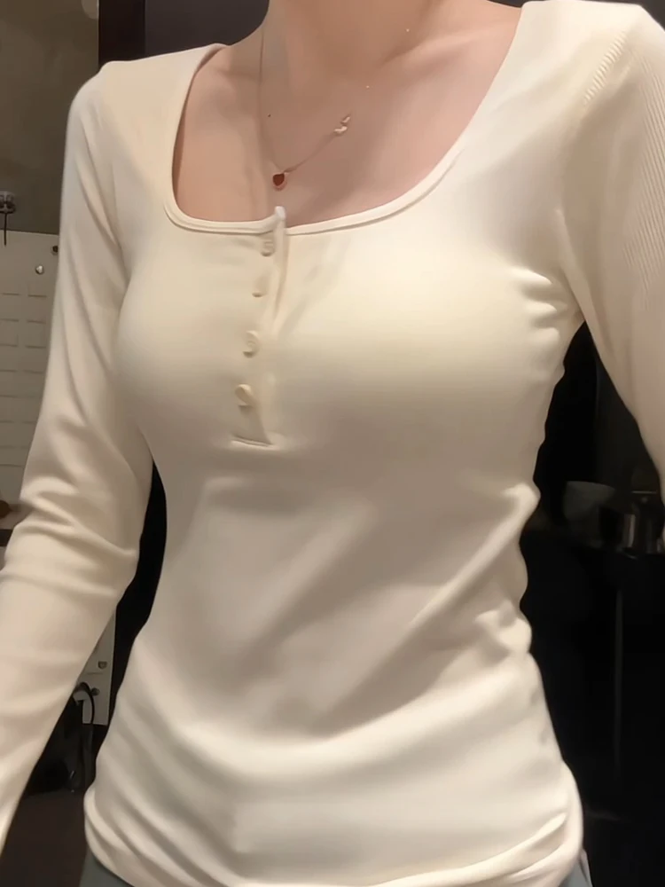 Осенне-зимнее термобелье с квадратным воротником шлифовальное Dralon женский пояс