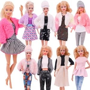Barbies Doll Clothes Handmade Dress Fashion Coat Top Pants Clothing For Barbie Dolls Clothes Doll Ac in Pakistan