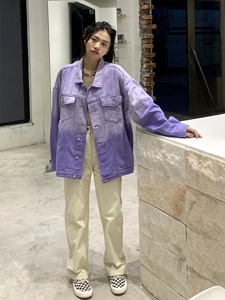 Джинсовый комбинезон для ранней осени винтажный выцветающий белый топ в стиле