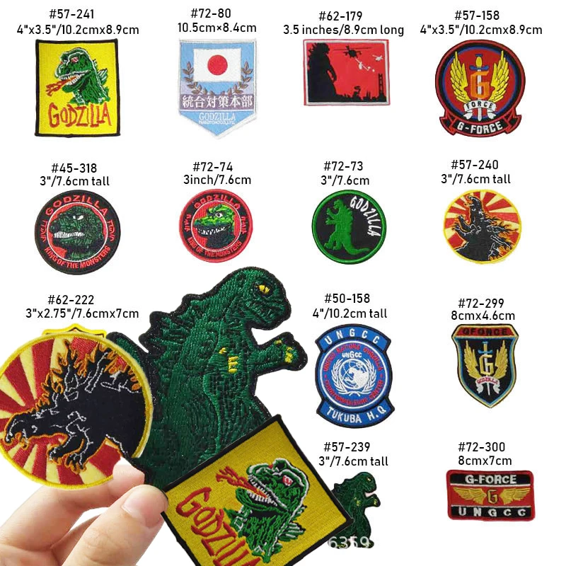 Термоклейкие нашивки Godzillas против короля Конга монстра ткань сделай сам для