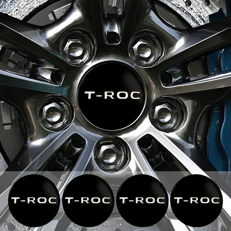 4 шт. 56/60/65 мм наклейки на центр колеса автомобиля для T-ROC логотип POLO Passat Santana Jetta Tiguan