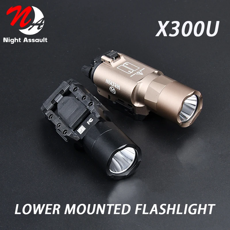 

Tactical Surefir X300U X300 Metal Pistol Scout Light Airsoft 600lm Weapon Gun Strobe Flashlight Lanterna Torch Fit 20mm Rail