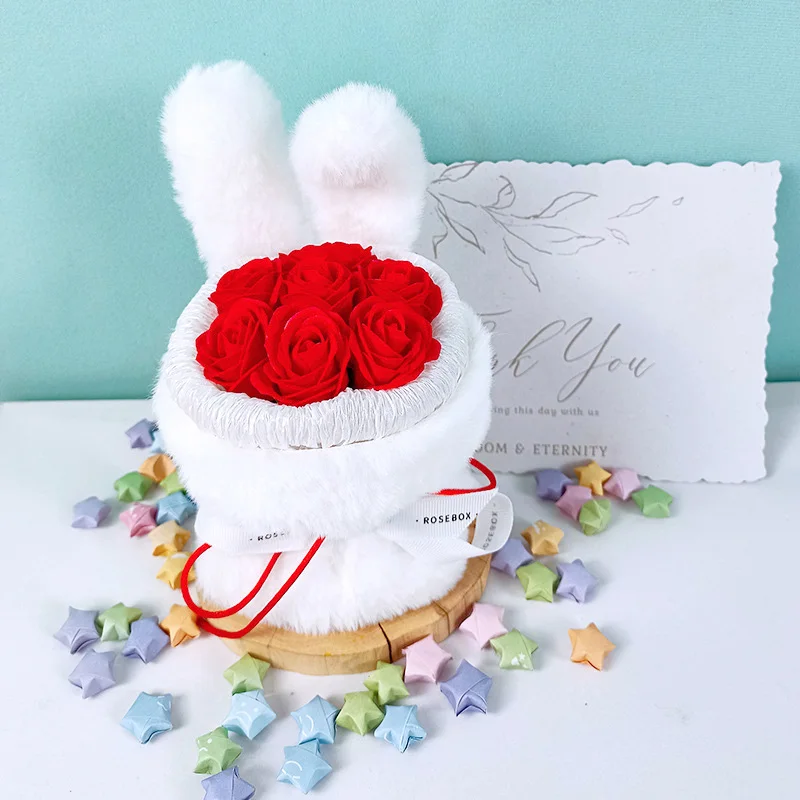 Искусственные цветы Роза Мыло Букет цветов для матери Подарок на День святого