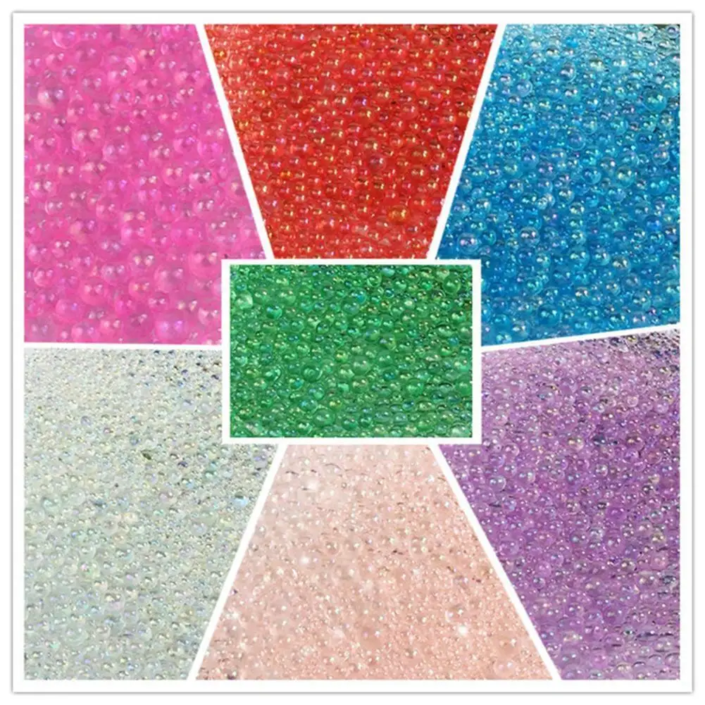 

Красочные мини-бусины-пузыри 1-3 мм, искусственное украшение для самостоятельного изготовления, силиконовый наполнитель, полимерные украше...