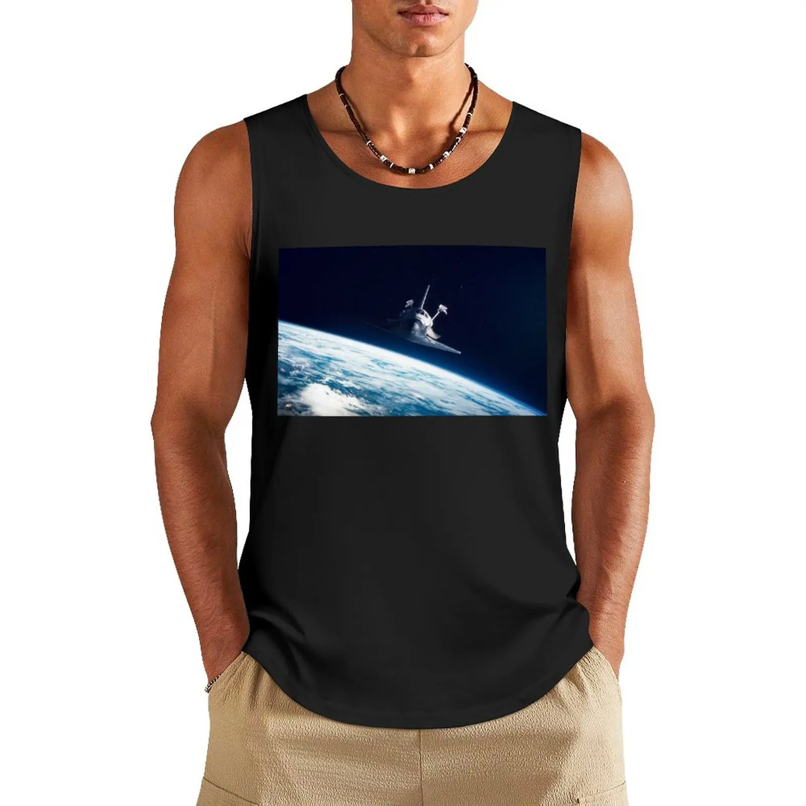 Майка Space Shuttle Atlantis футболка для спортзала мужская